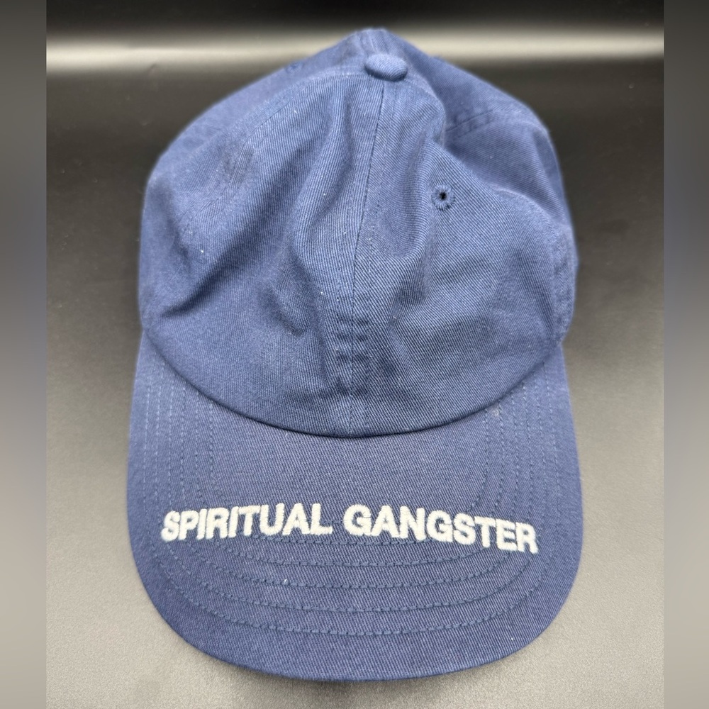 Spiritual Gangster Navy Blue Baseball Hat One Size 100% Cotton
